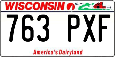 WI license plate 763PXF