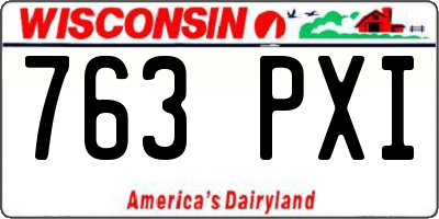 WI license plate 763PXI