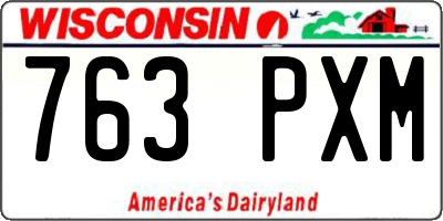 WI license plate 763PXM