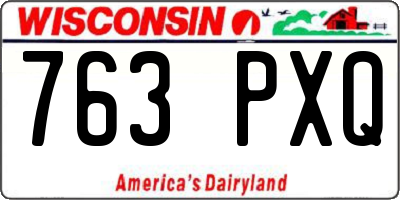 WI license plate 763PXQ