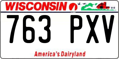 WI license plate 763PXV