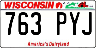 WI license plate 763PYJ