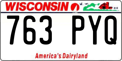WI license plate 763PYQ