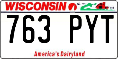 WI license plate 763PYT