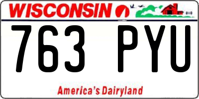 WI license plate 763PYU