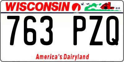 WI license plate 763PZQ