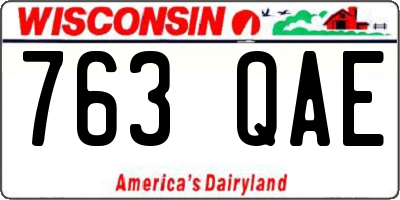 WI license plate 763QAE