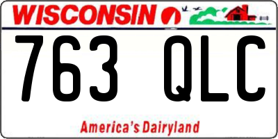 WI license plate 763QLC
