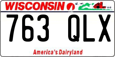 WI license plate 763QLX