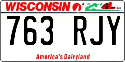 WI license plate 763RJY