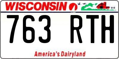 WI license plate 763RTH