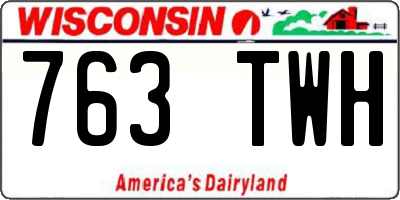 WI license plate 763TWH