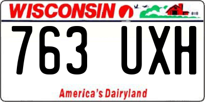 WI license plate 763UXH