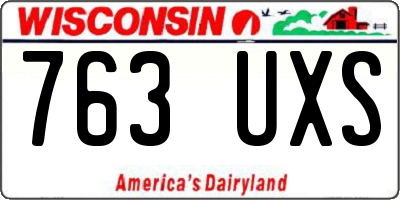 WI license plate 763UXS