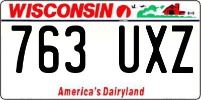 WI license plate 763UXZ