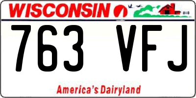 WI license plate 763VFJ