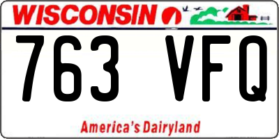 WI license plate 763VFQ
