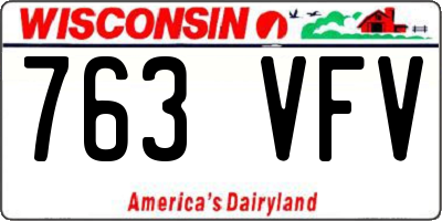 WI license plate 763VFV