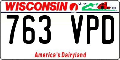 WI license plate 763VPD