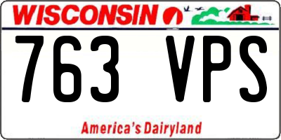 WI license plate 763VPS