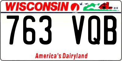 WI license plate 763VQB