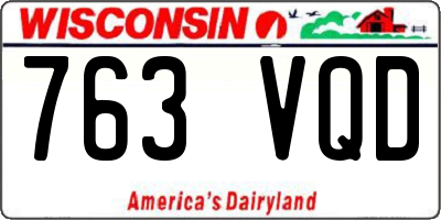 WI license plate 763VQD