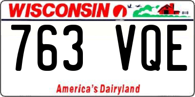 WI license plate 763VQE