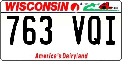 WI license plate 763VQI