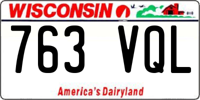 WI license plate 763VQL