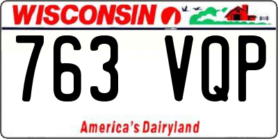 WI license plate 763VQP