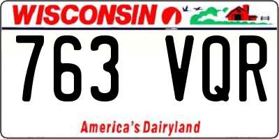 WI license plate 763VQR