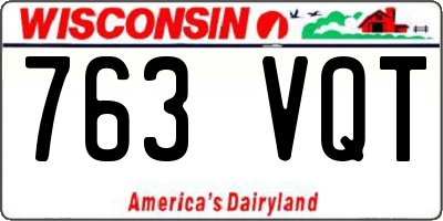 WI license plate 763VQT