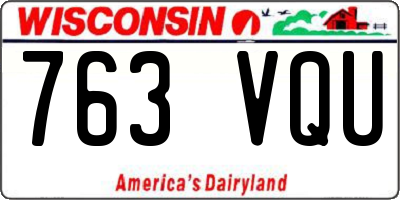 WI license plate 763VQU