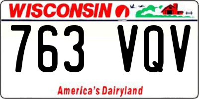 WI license plate 763VQV