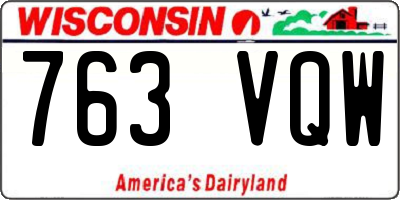 WI license plate 763VQW