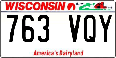 WI license plate 763VQY