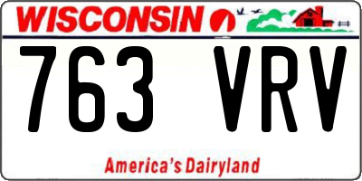 WI license plate 763VRV