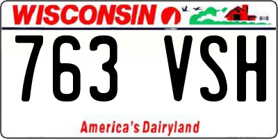 WI license plate 763VSH