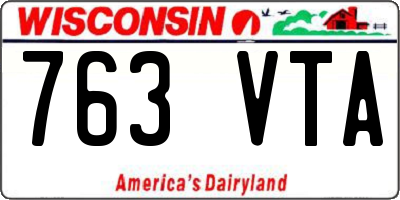 WI license plate 763VTA