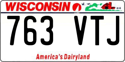 WI license plate 763VTJ