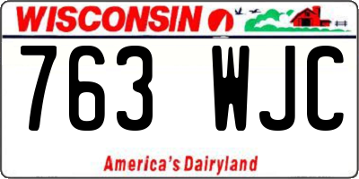 WI license plate 763WJC