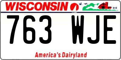 WI license plate 763WJE
