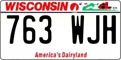 WI license plate 763WJH