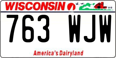 WI license plate 763WJW