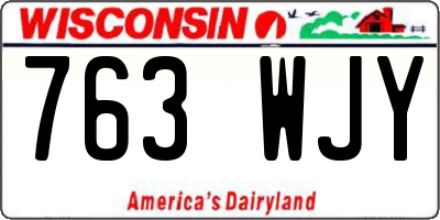 WI license plate 763WJY