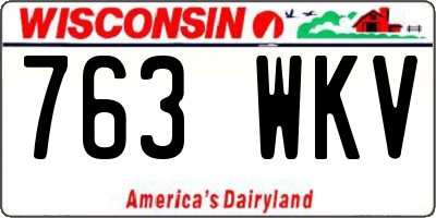 WI license plate 763WKV