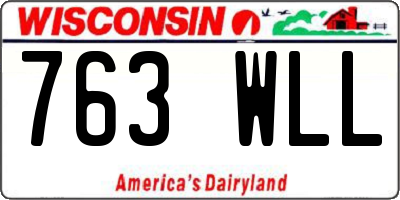 WI license plate 763WLL