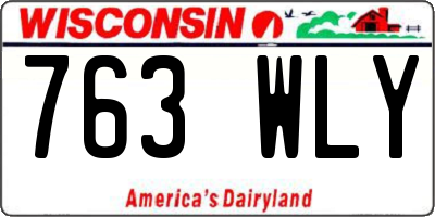 WI license plate 763WLY