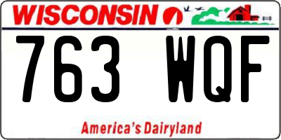 WI license plate 763WQF