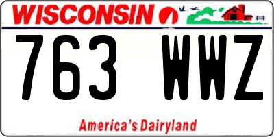 WI license plate 763WWZ